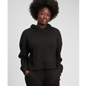 Gap waffle crop top hoodie women’s size L